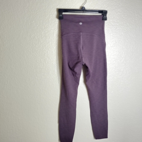 Lululemon Power Within Super High-Rise Pant 28" Heathered Black Currant Sz 4 - Picture 6 of 7
